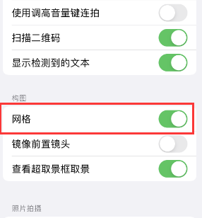 二道江苹果手机维修网点分享iPhone如何开启九宫格构图功能 