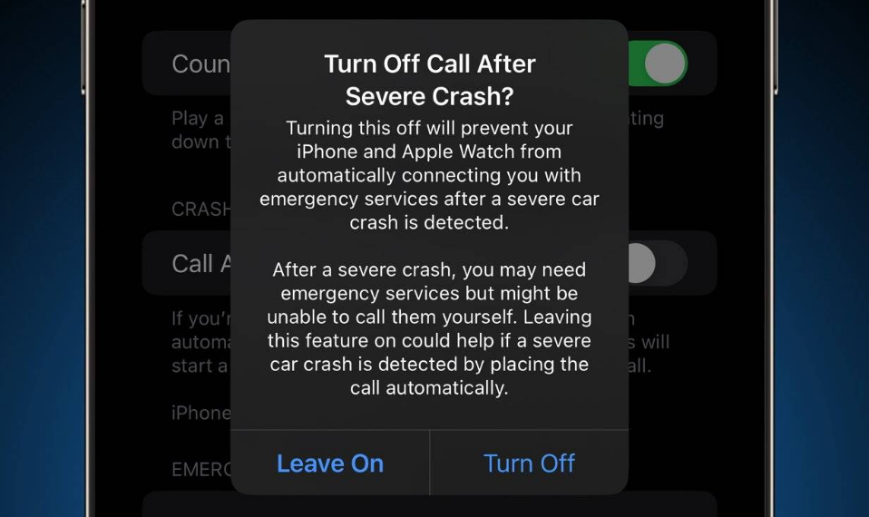 二道江苹果14维修分享 iPhone 14 和 Apple Watch 上关闭崩溃检测 