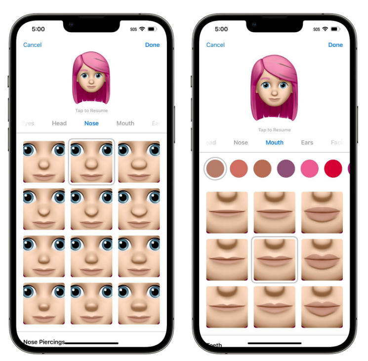 二道江苹果手机维修分享​iOS 16中的拟我表情有了哪些变化和升级 